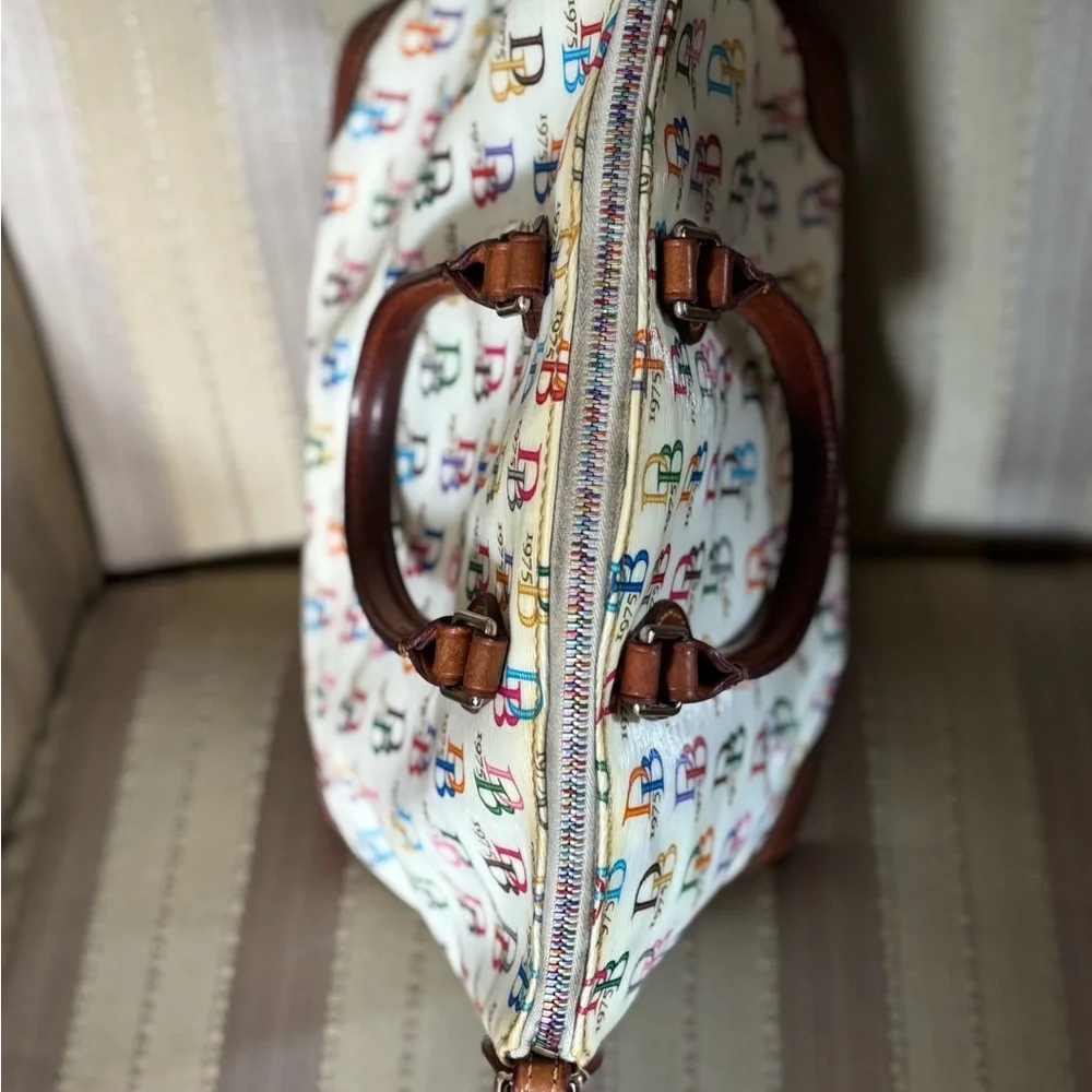 Dooney & Bourke Multicolor Logo Satchel - Picture 6 of 14